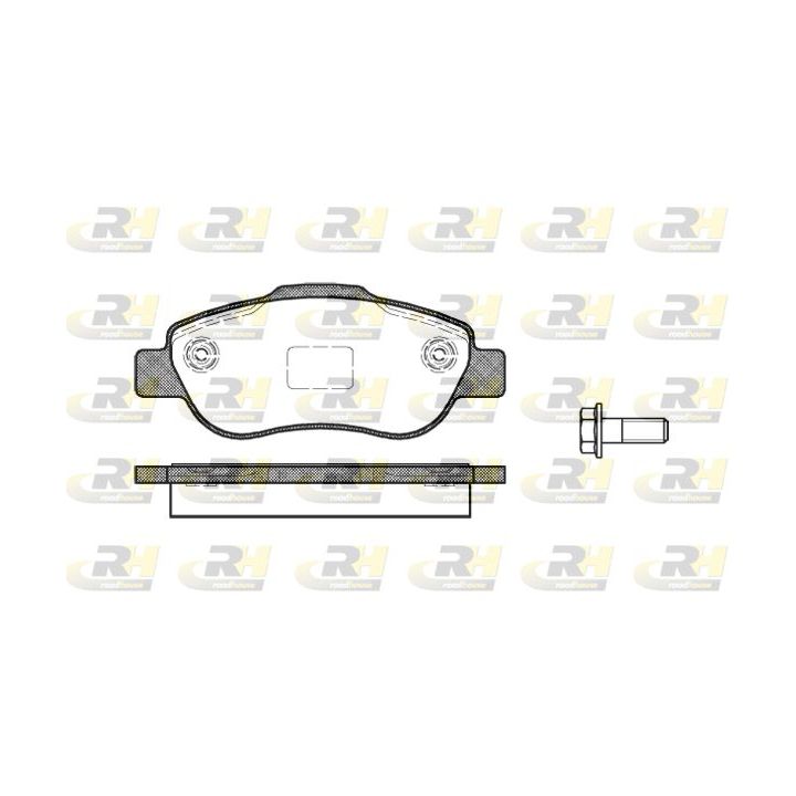 Stabdžių trinkelių rinkinys, diskinis stabdys ROADHOUSE 21100.00