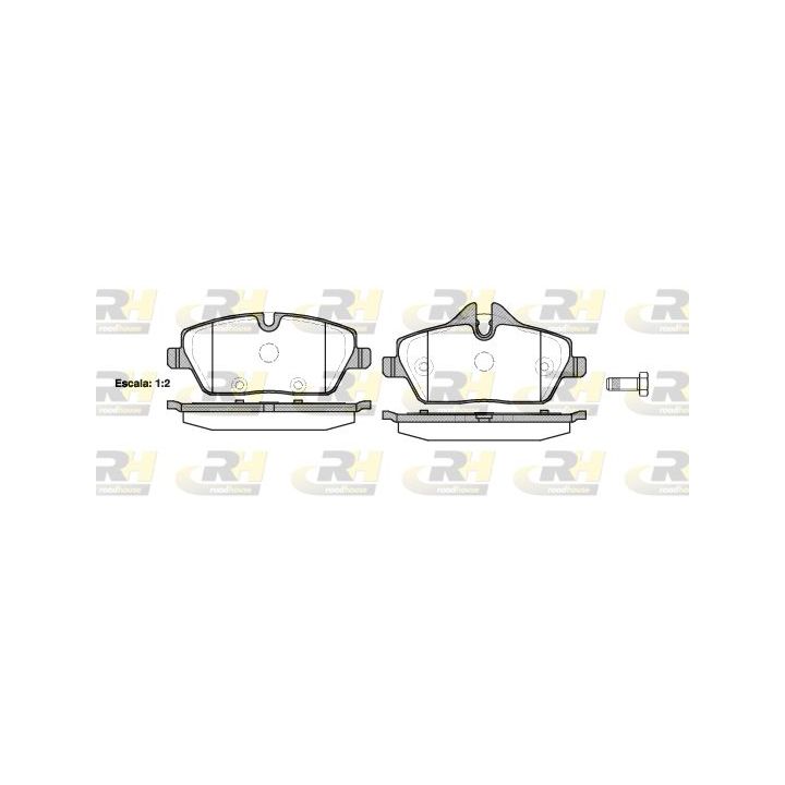 Stabdžių trinkelių rinkinys, diskinis stabdys ROADHOUSE 21131.10