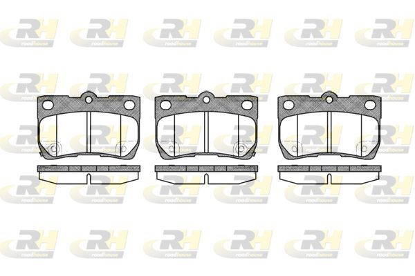 Stabdžių trinkelių rinkinys, diskinis stabdys ROADHOUSE 21181.02