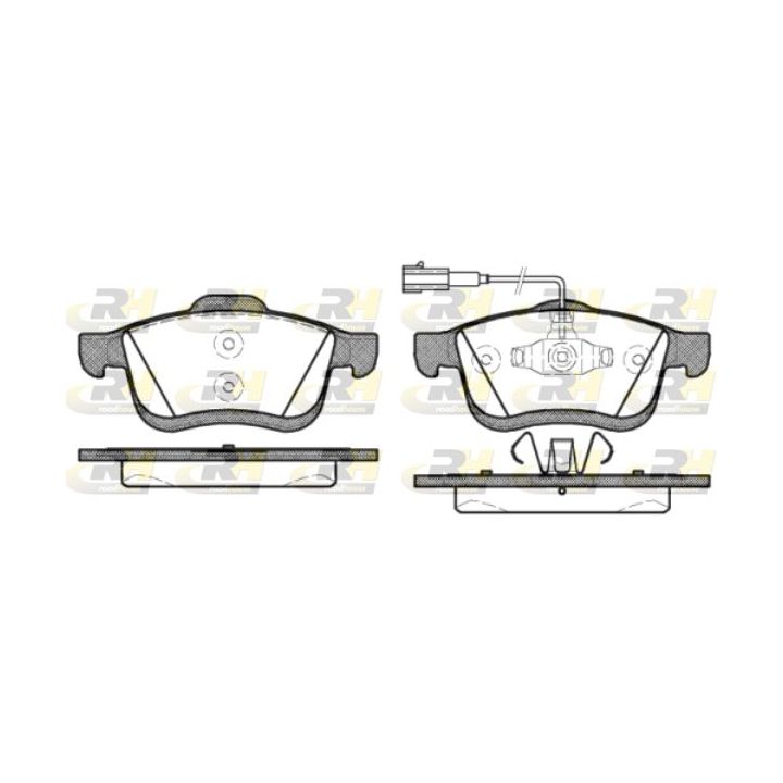 Stabdžių trinkelių rinkinys, diskinis stabdys ROADHOUSE 21183.22