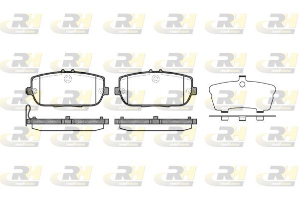 Stabdžių trinkelių rinkinys, diskinis stabdys ROADHOUSE 21190.01