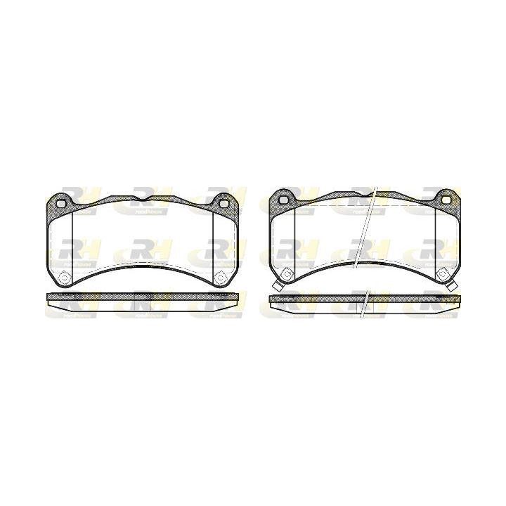 Stabdžių trinkelių rinkinys, diskinis stabdys ROADHOUSE 21192.12