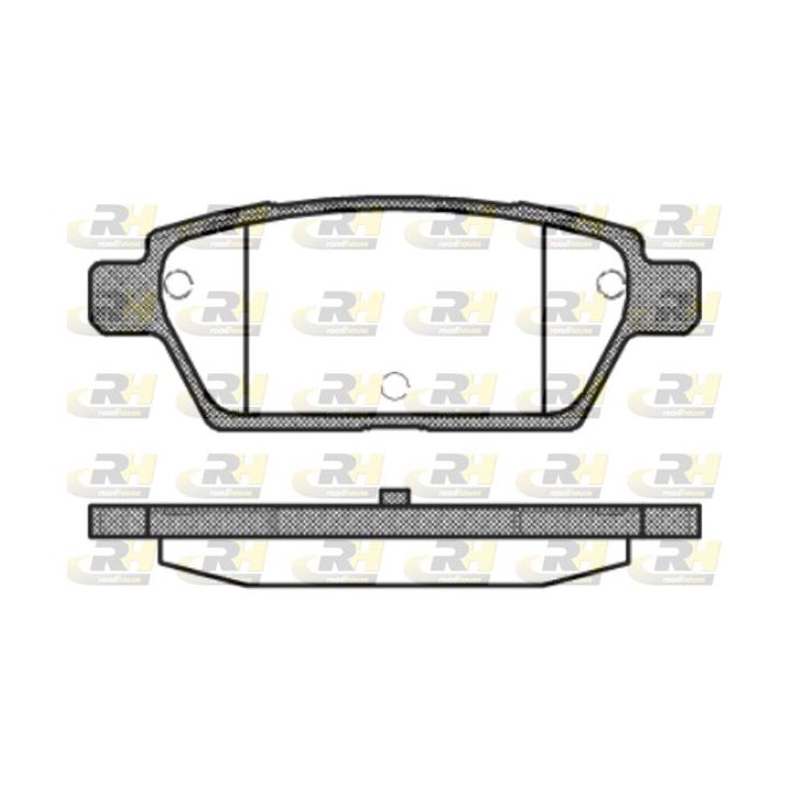 Stabdžių trinkelių rinkinys, diskinis stabdys ROADHOUSE 21195.10