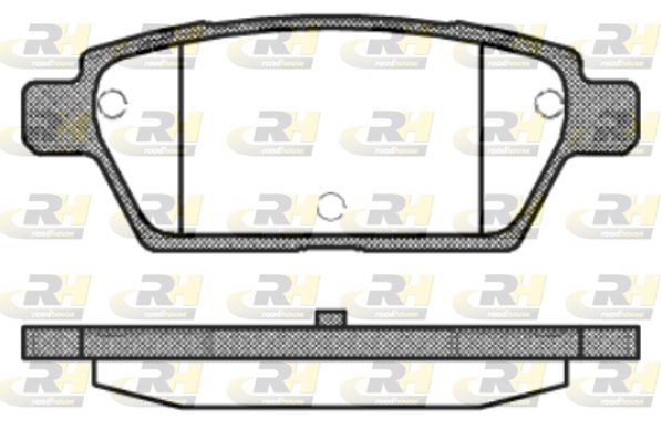 Stabdžių trinkelių rinkinys, diskinis stabdys ROADHOUSE 21195.10