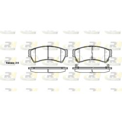 Stabdžių trinkelių rinkinys, diskinis stabdys ROADHOUSE 21196.02