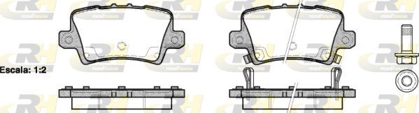 Stabdžių trinkelių rinkinys, diskinis stabdys ROADHOUSE 21206.02