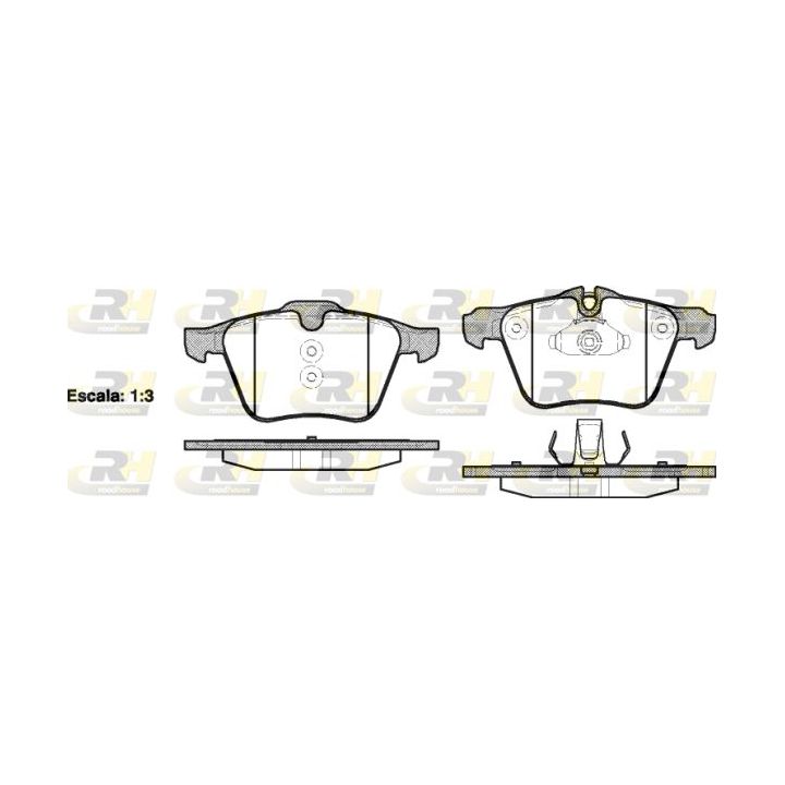 Stabdžių trinkelių rinkinys, diskinis stabdys ROADHOUSE 21217.00