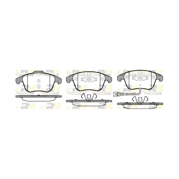 Stabdžių trinkelių rinkinys, diskinis stabdys ROADHOUSE 21219.21