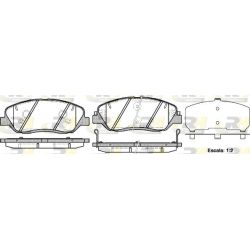 Stabdžių trinkelių rinkinys, diskinis stabdys ROADHOUSE 21226.02