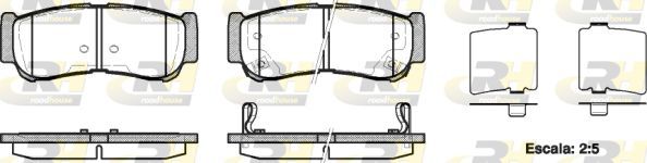 Stabdžių trinkelių rinkinys, diskinis stabdys ROADHOUSE 21239.02