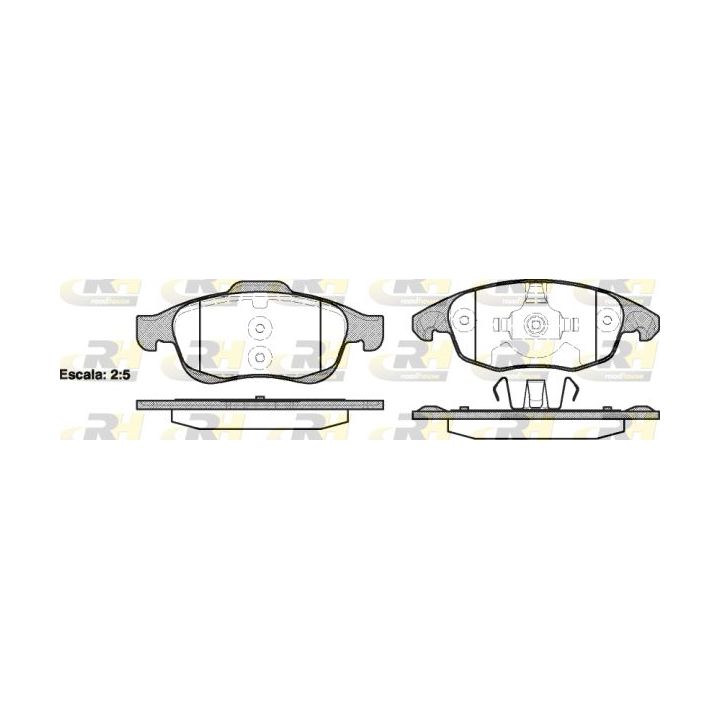 Stabdžių trinkelių rinkinys, diskinis stabdys ROADHOUSE 21248.00