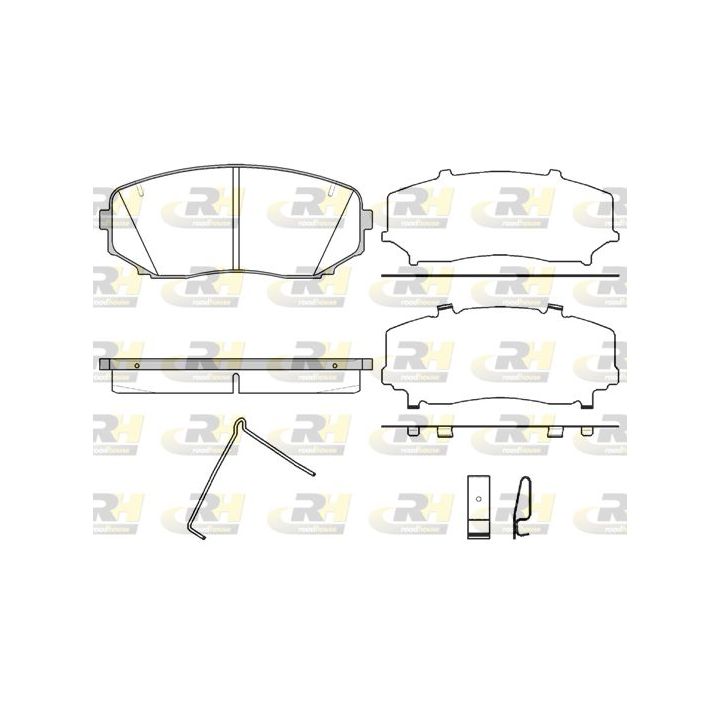 Stabdžių trinkelių rinkinys, diskinis stabdys ROADHOUSE 21267.02