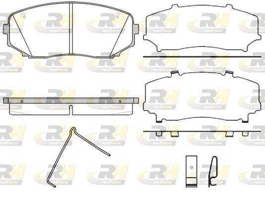 Stabdžių trinkelių rinkinys, diskinis stabdys ROADHOUSE 21267.02