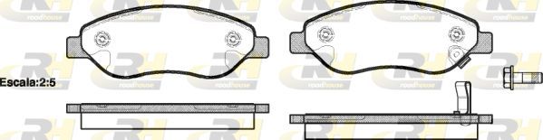 Stabdžių trinkelių rinkinys, diskinis stabdys ROADHOUSE 21276.01