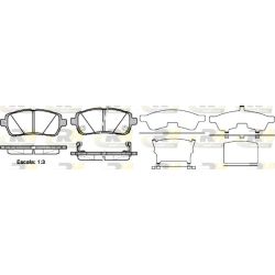 Stabdžių trinkelių rinkinys, diskinis stabdys ROADHOUSE 21281.02