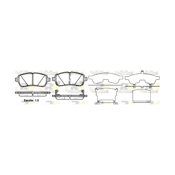 Stabdžių trinkelių rinkinys, diskinis stabdys ROADHOUSE 21281.02