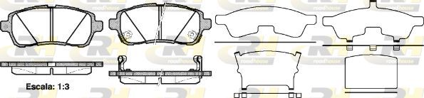 Stabdžių trinkelių rinkinys, diskinis stabdys ROADHOUSE 21281.02