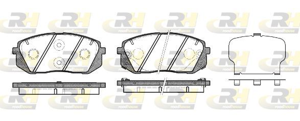 Stabdžių trinkelių rinkinys, diskinis stabdys ROADHOUSE 21302.22