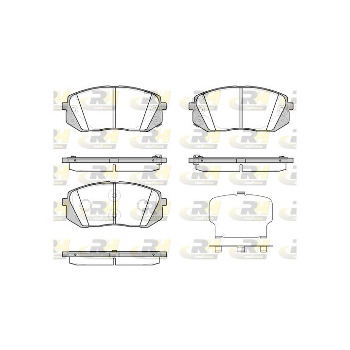 Stabdžių trinkelių rinkinys, diskinis stabdys ROADHOUSE 21302.43