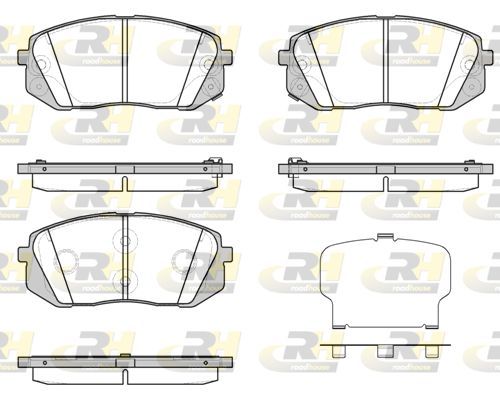 Stabdžių trinkelių rinkinys, diskinis stabdys ROADHOUSE 21302.43