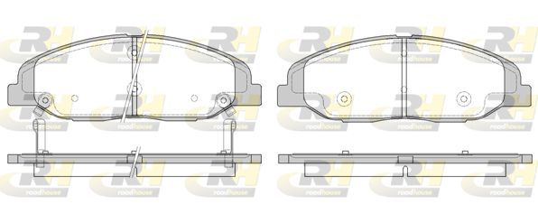 Stabdžių trinkelių rinkinys, diskinis stabdys ROADHOUSE 21334.02