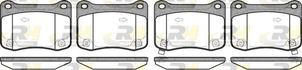 Stabdžių trinkelių rinkinys, diskinis stabdys ROADHOUSE 21353.02