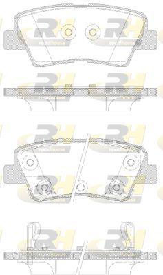 Stabdžių trinkelių rinkinys, diskinis stabdys ROADHOUSE 21362.42