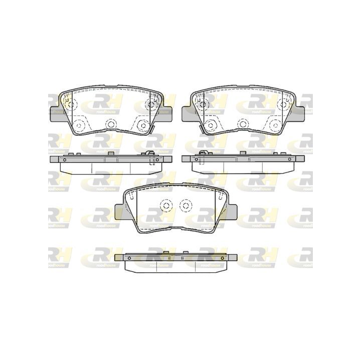 Stabdžių trinkelių rinkinys, diskinis stabdys ROADHOUSE 21362.85