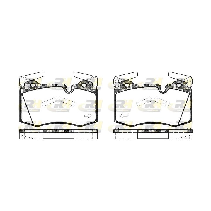 Stabdžių trinkelių rinkinys, diskinis stabdys ROADHOUSE 21374.00