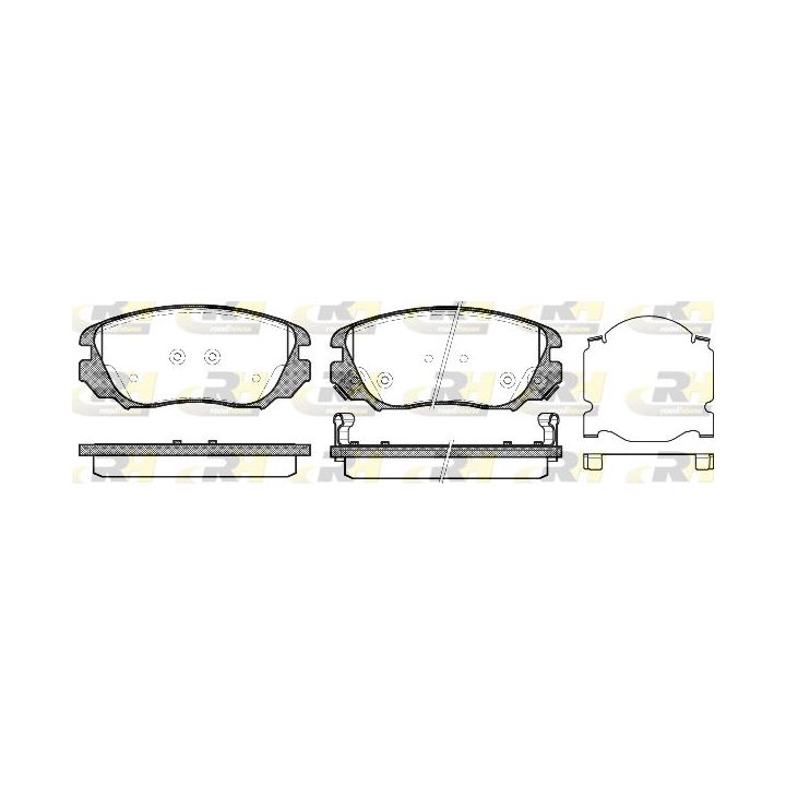 Stabdžių trinkelių rinkinys, diskinis stabdys ROADHOUSE 21385.02