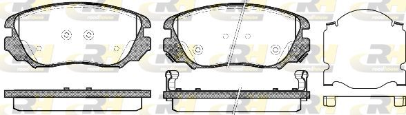 Stabdžių trinkelių rinkinys, diskinis stabdys ROADHOUSE 21385.02