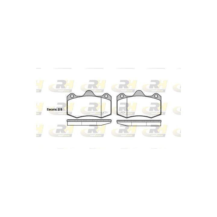 Stabdžių trinkelių rinkinys, diskinis stabdys ROADHOUSE 21404.00