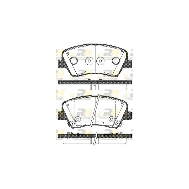 Stabdžių trinkelių rinkinys, diskinis stabdys ROADHOUSE 21412.32