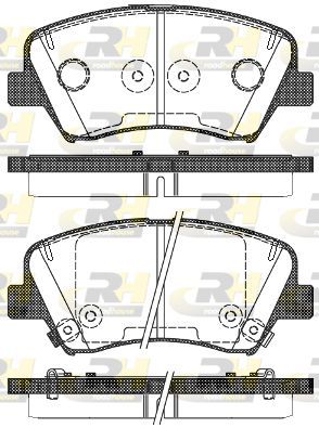 Stabdžių trinkelių rinkinys, diskinis stabdys ROADHOUSE 21412.32