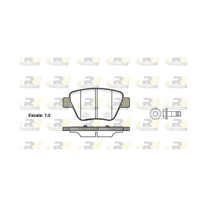 Stabdžių trinkelių rinkinys, diskinis stabdys ROADHOUSE 21420.00