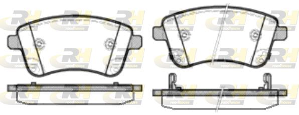 Stabdžių trinkelių rinkinys, diskinis stabdys ROADHOUSE 21435.02