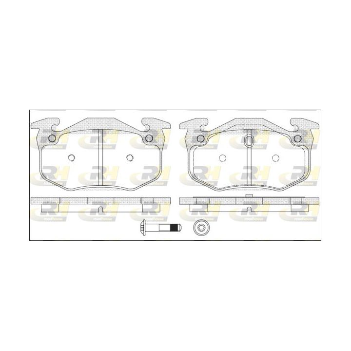Stabdžių trinkelių rinkinys, diskinis stabdys ROADHOUSE 2144.70