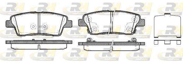 Stabdžių trinkelių rinkinys, diskinis stabdys ROADHOUSE 21458.02