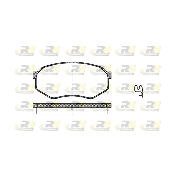 Stabdžių trinkelių rinkinys, diskinis stabdys ROADHOUSE 2148.14