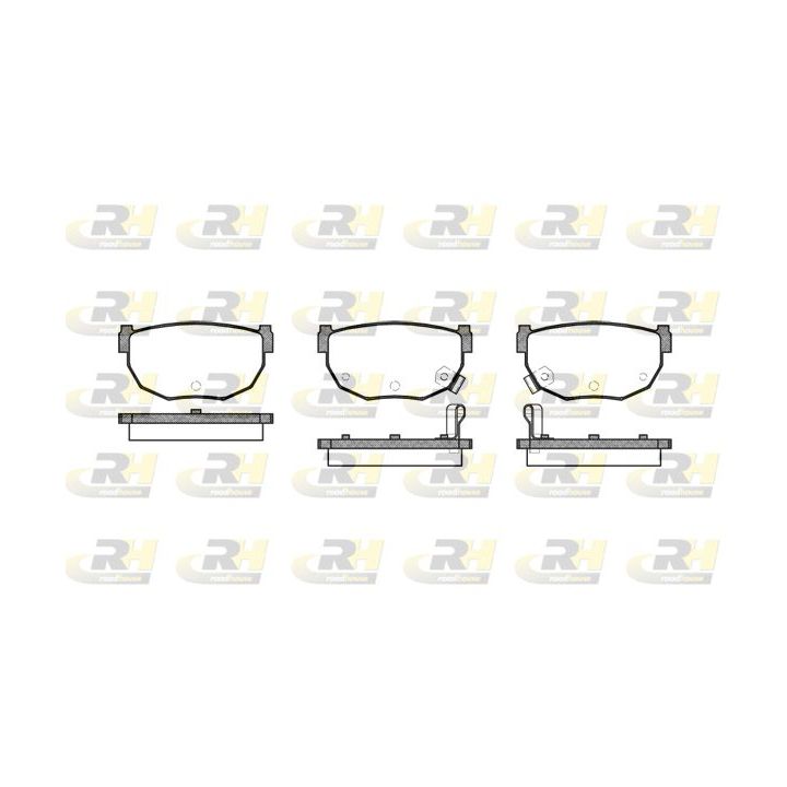 Stabdžių trinkelių rinkinys, diskinis stabdys ROADHOUSE 2151.12