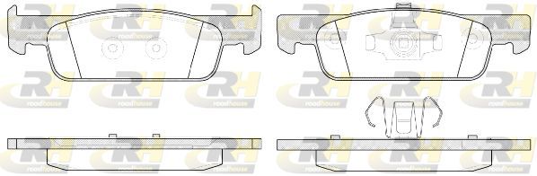 Stabdžių trinkelių rinkinys, diskinis stabdys ROADHOUSE 21540.00