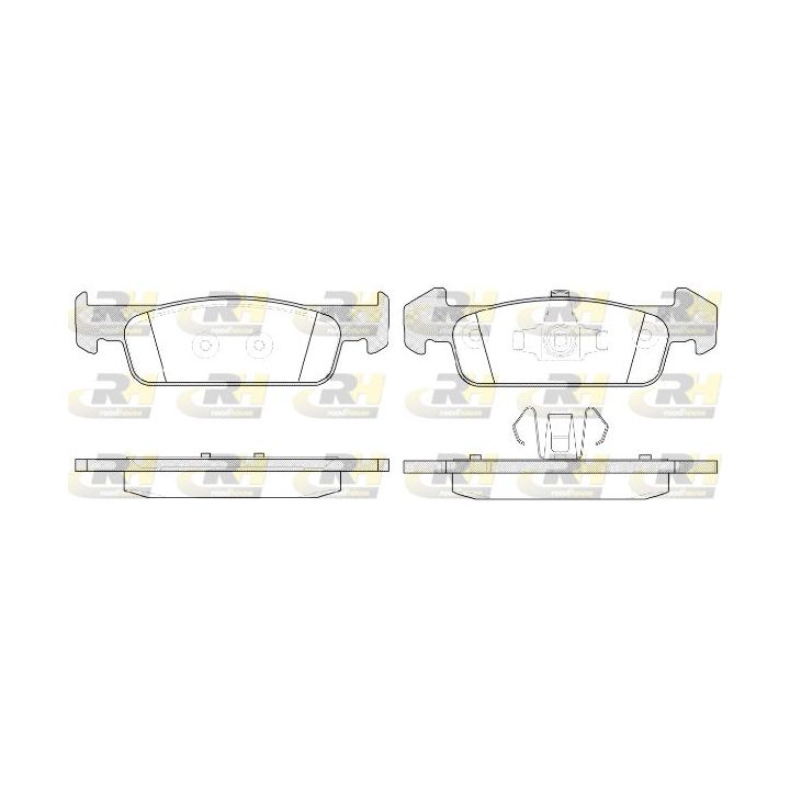 Stabdžių trinkelių rinkinys, diskinis stabdys ROADHOUSE 21540.10