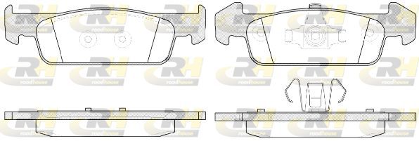 Stabdžių trinkelių rinkinys, diskinis stabdys ROADHOUSE 21540.10