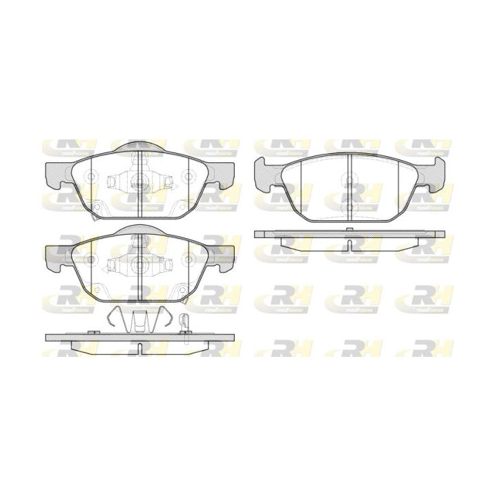 Stabdžių trinkelių rinkinys, diskinis stabdys ROADHOUSE 21552.02