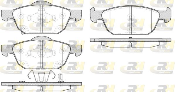 Stabdžių trinkelių rinkinys, diskinis stabdys ROADHOUSE 21552.02