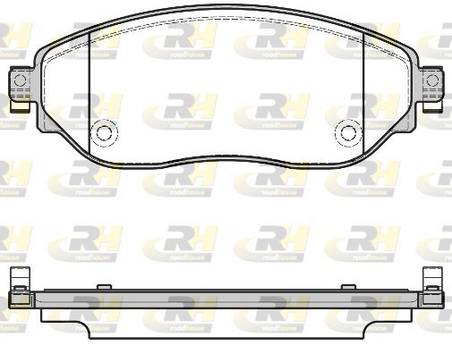 Stabdžių trinkelių rinkinys, diskinis stabdys ROADHOUSE 21617.08