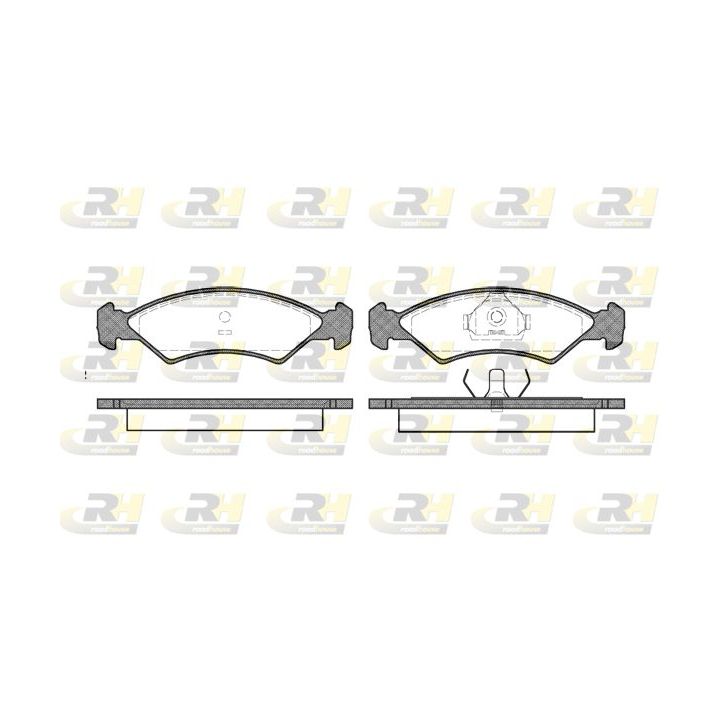 Stabdžių trinkelių rinkinys, diskinis stabdys ROADHOUSE 2168.00