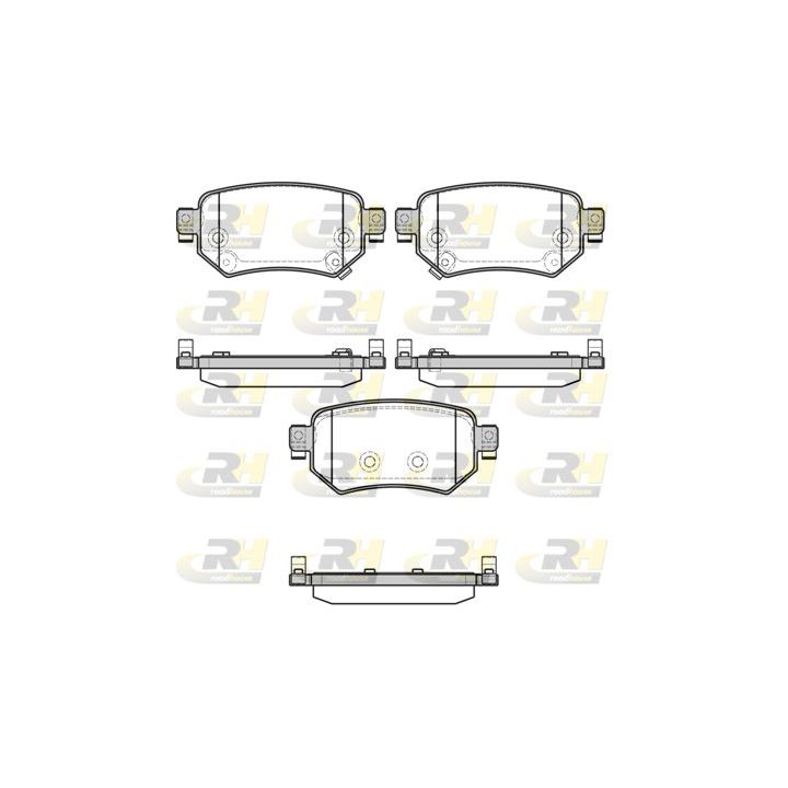 Stabdžių trinkelių rinkinys, diskinis stabdys ROADHOUSE 21682.02