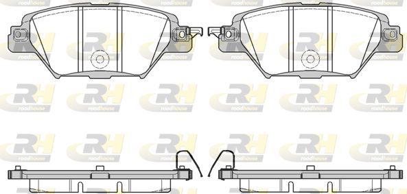 Stabdžių trinkelių rinkinys, diskinis stabdys ROADHOUSE 21712.04