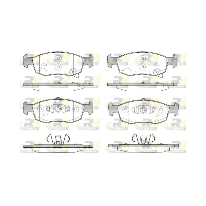 Stabdžių trinkelių rinkinys, diskinis stabdys ROADHOUSE 2172.34